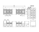 ML-40-S3EXF-4P, Sato Parts 4 Position Screw Terminal Barrier Block ~ 10A @ 250V