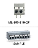 ML-800-S1H-2P, Sato Parts 2 Pin Female PC Mount Screwless Terminal Block