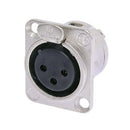 NC3FD-L-1, Neutrik 3-Pin Female XLR Chassis Connector