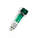 PL-11G, Caltronics 120V AC Green Neon Panel Mount Lamp ~ 0.203'' (5mm) Mount