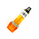PL-13A, Caltronics 120V AC Amber Neon Panel Mount Lamp ~ 0.375'' (9.5mm) Mount