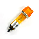 PL-13A, Caltronics 120V AC Amber Neon Panel Mount Lamp ~ 0.375'' (9.5mm) Mount