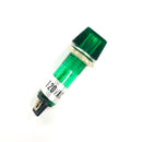 PL-13G, Caltronics 120 VAC Green Neon Panel Mount Lamp ~ 0.375'' (9.5mm) Mount