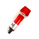 PL-13R, Caltronics 120 VAC Red Neon Panel Mount Lamp ~ 0.375'' (9.5mm) Mount