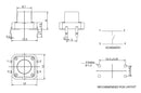 C&K PTS125SM85 SPST-NO, OFF-(ON) Momentary 12.0mm x 8.5mm Tactile Switch