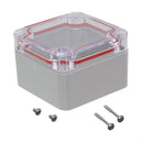 RB22P04C10G, Serpac Watertight Plastic Box, 2.05" x 1.97" x 1.38" Grey Bottom/ Clear Top