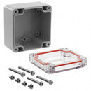 RB33P06C16G, Serpac Watertight Plastic Box, 3.22" x 3.15" x 2.17" Grey Bottom/ Clear Top