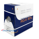 RG6URBK4-BC. Wavenet 500ft 60% RG6 Bare Copper 75 Ohm Coax Cable Box, Black
