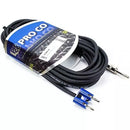 S16BQ-25, ProCo 25' Excellines Banana to 1/4" TS 16AWG Speaker Cable