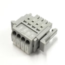 SL-4000-AP-4P, Sato Parts 4 Female Pin Screwless, Latching Terminal Plug