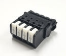 SL-4500-AJ-4PB, Sato Parts 4 Male Pin Screwless, Latching Terminal Jack