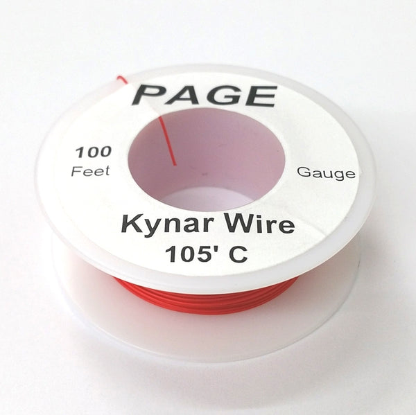 100' Page 28AWG RED KYNAR Insulated Wire Wrap Wire 100 Foot Roll ~ Made In USA