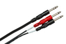 STP-201, Hosa Insert Cable, 1/4" TRS to Dual 1/4" TS, 1 Meter (3.28ft)