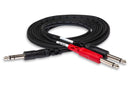 STP-201, Hosa Insert Cable, 1/4" TRS to Dual 1/4" TS, 1 Meter (3.28ft)