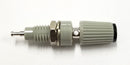 T-45-B, Sato Parts Grey with Black Tip Female Banana & Wire Binding Post