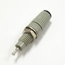 T-45-B, Sato Parts Grey with Black Tip Female Banana & Wire Binding Post