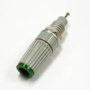 T-45-G, Sato Parts Grey with Green Tip Female Banana & Wire Binding Post