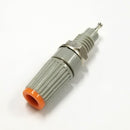 T-45-OR, Sato Parts Grey with Orange Tip Female Banana & Wire Binding Post