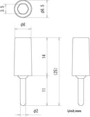 TJ-2-P-BL, Sato Parts Blue Pin Tip Plug ~ Solder Type, 18AWG Max.