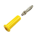 TJ-560-Y, Sato Parts Yellow Male Banana Plug ~Solder Type, 16AWG Max.