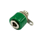 TJ-563-G, Sato Parts Green Female Banana Jack, Panel Mount