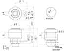 TJ-563-R, Sato Parts Red Female Banana Jack, Panel Mount