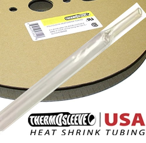 Thermosleeve HST38C100 100' Roll Polyolefin 3/8" CLEAR 2:1 Heat Shrink Tubing