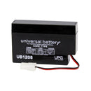 UPG UB1208-WL, 12V @ 0.8AH Sealed Lead Acid (SLA) Battery w/ 2 Pin Amp Connector