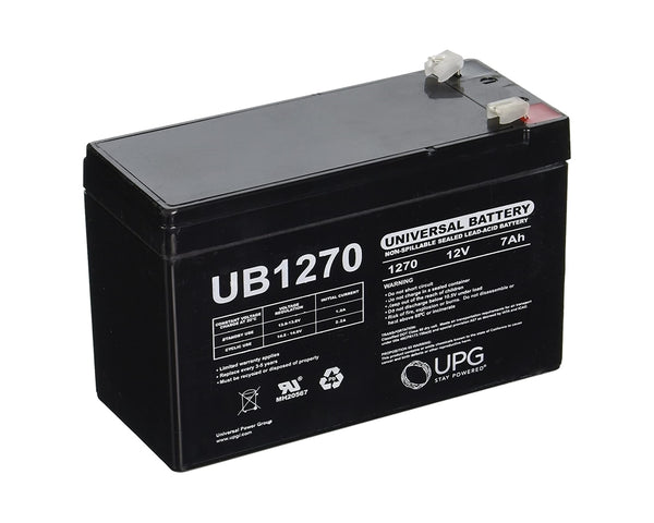 UPG UB1270 F1, 12V @ 7.0AH Sealed Lead Acid (SLA) Battery w/ 0.187" Terminals
