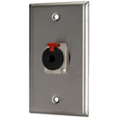 WP1006, ProCo Single-Gang Stainless Wall Plate with 1 Latching TRS (1/4") Connector