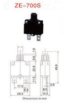 30-6015, 15 Amp Miniature Pushbutton Circuit Breaker ~ Zing Ear ZE-700S-15 15A