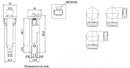 B8005B, 5 Amp PANEL MOUNT Pushbutton Circuit Breaker ~ Zing Ear ZE-800-5 5A