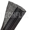 F6N1.25BK, TechFlex Split braided sleeve Flexo F6 - 1-1/4" - Black 1ft Per foot