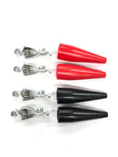 Set of 4 Mueller BU-45 Steel Pee-Wee Alligator Clips with Insulators 010008