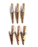 Lot of 6 Mueller BU-60CS 10 Amp Copper Alligator Test Clips w/Screw 010024