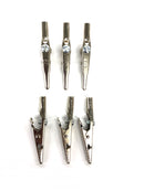 Lot of 6 Mueller BU-60S, 10 Amp Steel Alligator Clips w/ Screw 010025