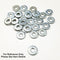 Philmore 10-004, #4 Zinc Plated Flat Washers - 30 Pack