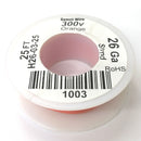 H26-03-25 25FT 26AWG ORANGE Stranded Electronic Hook Up 300V Wire UL1007 80C