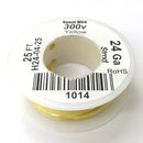 H24-04-25 25FT 24AWG YELLOW Stranded Electronic Hook Up 300V Wire UL1007 80C