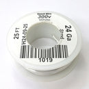 H24-09-25 25FT 24AWG WHITE Stranded Electronic Hook Up 300V Wire UL1007 80C