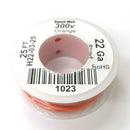 H22-03-25 25FT 22AWG ORANGE Stranded Electronic Hook Up 300V Wire UL1007 80C