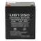 UPG UB1250 F1, 12V @ 5.0AH Sealed Lead Acid (SLA) Battery w/ 0.187" Terminals