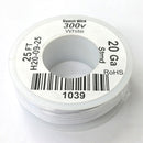 H20-09-25 25FT 20AWG WHITE Stranded Electronic Hook Up 300V Wire UL1007 80C