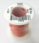 H18-03-25 25FT 18AWG ORANGE Stranded Electronic Hook Up 300V Wire UL1007 80C