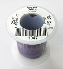 H18-07-25 25FT 18AWG VIOLET Stranded Electronic Hook Up 300V Wire UL1007 80C