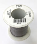 H18-08-25 25FT 18AWG GREY Stranded Electronic Hook Up 300V Wire UL1007 80C