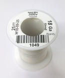 H18-09-25 25FT 18AWG WHITE Stranded Electronic Hook Up 300V Wire UL1007 80C