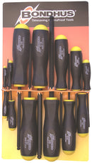 10637, Bondhus 13 Piece Standard Ball End Hex Balldriver Set ~ 0.050" to 3/8"