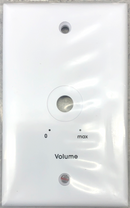 10844, Lowell White Wall Plate for Volume Control Attenuators