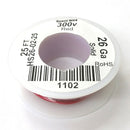 HS26-02-25 25FT 26AWG RED SOLID Electronic Electrical 300V Wire UL1007 80C